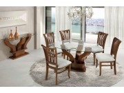 Conjunto Mesa de Jantar Bom Lar Verona com 06 Cadeiras 1.40 x 1.40 Triangular